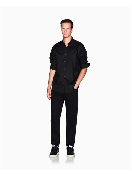 Camicia regular fit in cotone jacquard ARMANI EXCHANGE | XM001587AF16631/UC001